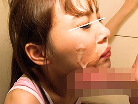 【スク水×イラマ顔射ぬりぬり】スクール水着の従順な奴隷生徒に変態教師がイラマチオで大量顔射！しかもその汚いザーメンを顔面ぬりぬりする！　サンプル画像06